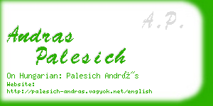 andras palesich business card